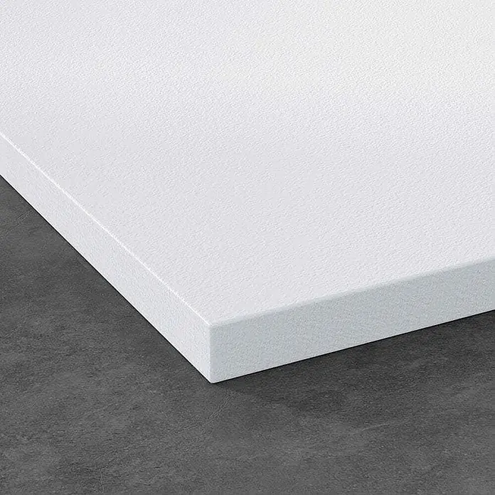 Plato de ducha Liso - L x An: 80 x 120 cm, Material compuesto, Blanco - Panel rectangular blanco, sutilmente texturizado con acabado mate.