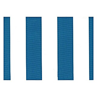 Sunfun Ersatztuch mit Volant (Blau/Weiß, Breite: 2,5 m, Ausfall: 1,3 m, Passend für: Sunfun Klemmmarkise Blau/Weiß 2,5 x 1,3 m)