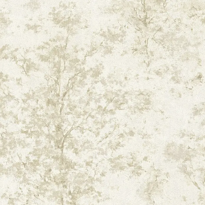 A.S. Création Metropolitan Stories Vibes & Styles Vliestapete Zweige - Beige-Creme, Floral, 10,05 x 0,53 m - Strukturierte hellbeige Tapete mit dezentem, abstraktem Baummuster.
