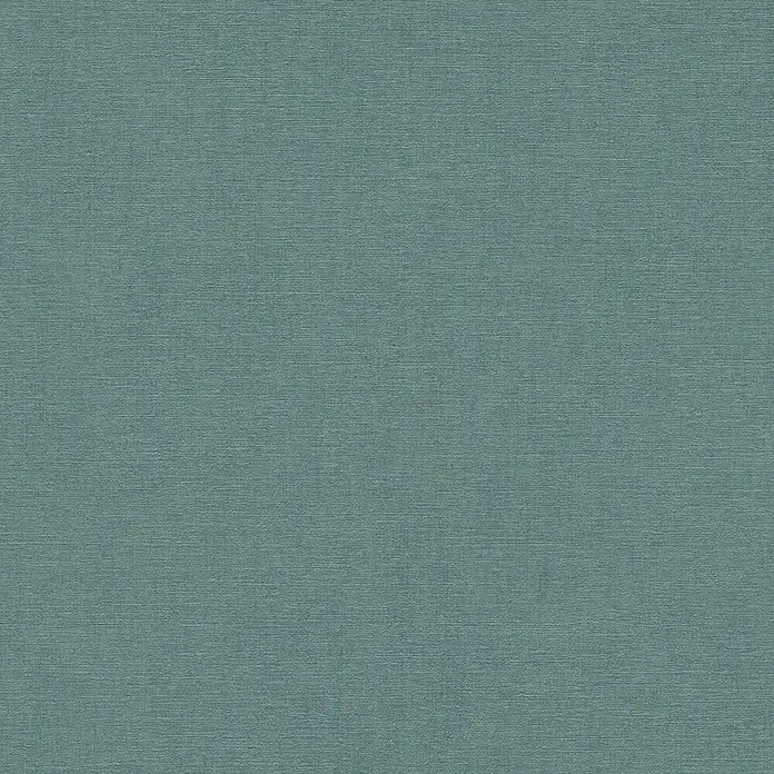 A.S. Création Cuba 2 Vliestapete Uni - Grün-Blau, Uni, 10,05 x 0,53 m - Nahtloser, texturierter türkisfarbener Stoff.