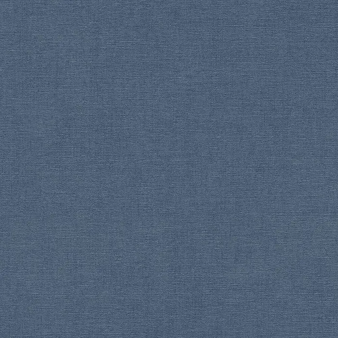 A.S. Création Cuba 2 Vliestapete Uni - Blau, Uni, 10,05 x 0,53 m - Dunkelblaue strukturierte Oberfläche mit subtiler horizontaler Webart.