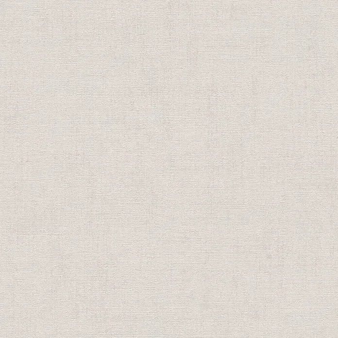 A.S. Création Cuba 2 Vliestapete Uni - Grau-Hellgrau, Uni, 10,05 x 0,53 m - Hellbeige, fein strukturierte Stoffoberfläche mit subtiler horizontaler Webung.