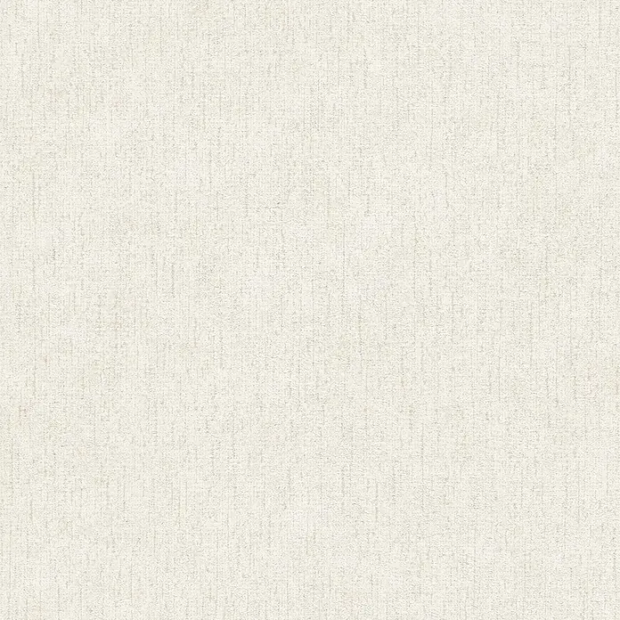 A.S. Création Metropolitan Stories Vibes & Styles Vliestapete Uni - Weiß-Creme, Uni, 10,05 x 0,53 m - Helle beige strukturierte Tapete mit subtilem vertikalem Leinenmuster.