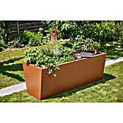 Gutta Hochbeet Valenta 200 (200 x 90 x 80 cm, Aluminium, Rost Eisen) | BAUHAUS