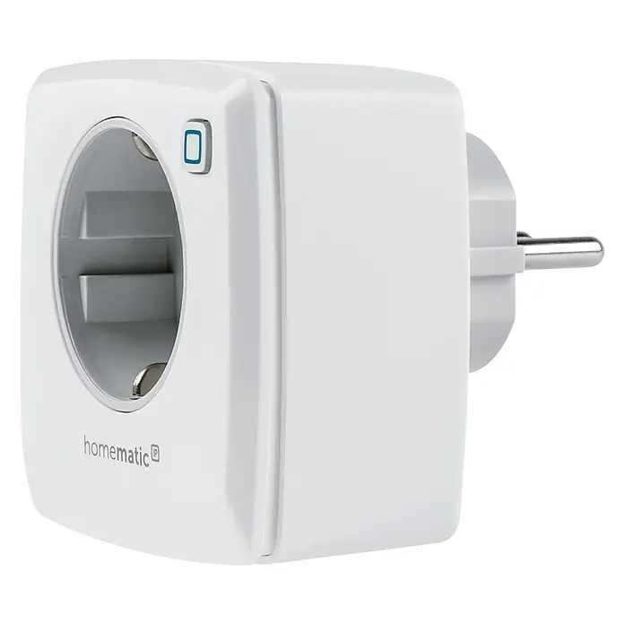 Homematic IP Funksteckdose Phasenabschnittdimmer HmIP-PDT - Weiß, 230 V - Intelligenter Homematic IP-Zwischenstecker für die Hausautomation mit Schutzkontakt-Steckdose zur Steuerung elektrischer Geräte.