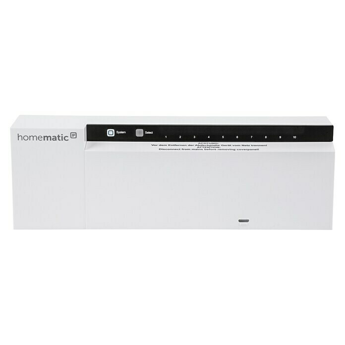 Homematic IP Fußbodenheizungsregler HmIP-FAL24-C1052 x 225 x 75 mm, Funk, 24 V/50 Hz Front View