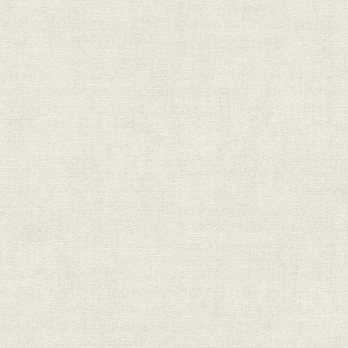 A.S. Création Cuba 2 Vliestapete Uni - Grau-Beige, Uni, 10,05 x 0,53 m - Cremefarbene, strukturierte Textiloberfläche mit feinem, gleichmäßigem Gewebemuster.