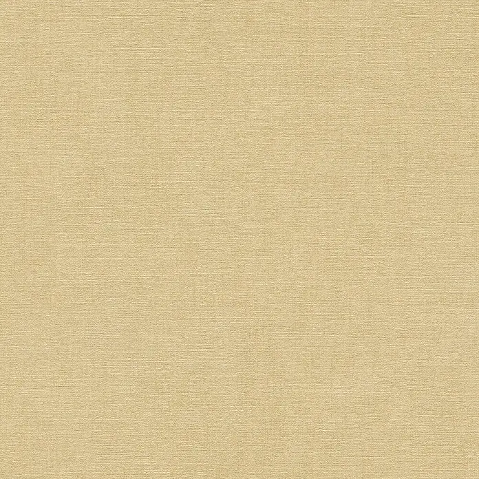 A.S. Création Cuba 2 Vliestapete Uni - Geld-Braun, Uni, 10,05 x 0,53 m - Helle, beige, fein gewebte Textur, ähnlich Leinen oder Canvas, ideal für Hintergründe oder Materialproben.