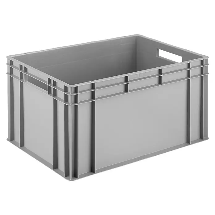 BAUHAUS Eurobox - 60 l, L x B x H: 60 x 40 x 32 cm, Grau - Graue Kunststoff-Lagerbox mit integrierten Griffen.