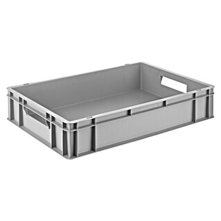 BAUHAUS Eurobox (L x B x H: 60 x 40 x 12 cm, 20 l, Geschlossen, Grau)