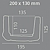 Dekobalken (Dunkelbraun, 200 x 19,5 x 12,5 cm, Polyurethan)