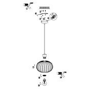 Lámpara colgante Nawa (60 W, Blanco ópalo, E27) | BAUHAUS