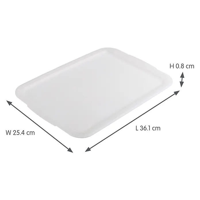 Sunware Sigma home Deckel - L x B x H: 36,1 x 25,4 x 0,8 cm, Passend für: Sigma home Aufbewahrungsbox 9l, 13l, 18l & 25l, Kunststoff, Transparent - Rechteckiger transparenter Kunststoffdeckel, 36,1 cm L x 25,4 cm B x 0,8 cm H.