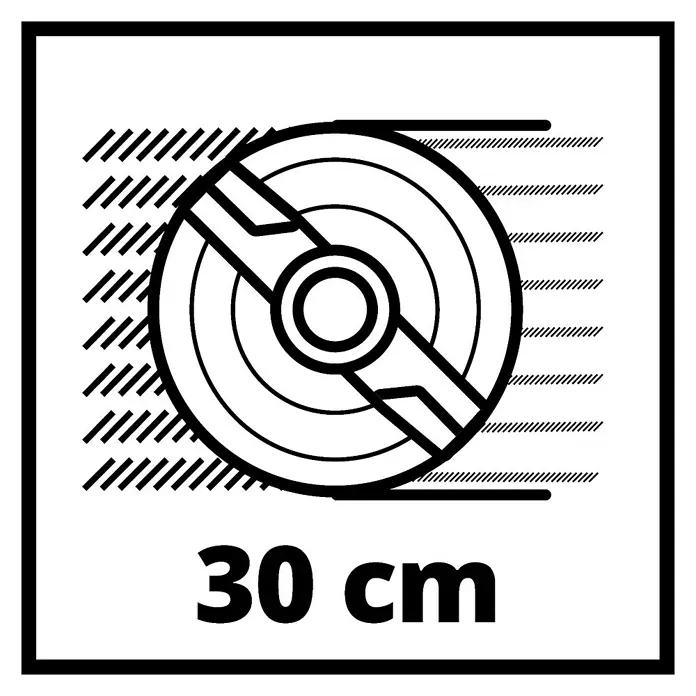 Einhell Elektro-Rasenmäher GC-EM 1030/1 - 1.000 W, Schnittbreite: 30 cm - Symbol für einen Rasenmäher mit 30 cm Schnittbreite für präzises Rasenmähen.