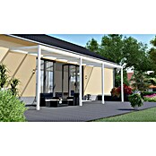 Terrassenüberdachung Light Edition (L x T: 700 x 250 cm, Polycarbonat, Verkehrsweiß, Klar)