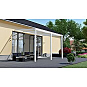 Terrassenüberdachung Light Edition (L x T: 400 x 300 cm, Polycarbonat, Verkehrsweiß, Klar)