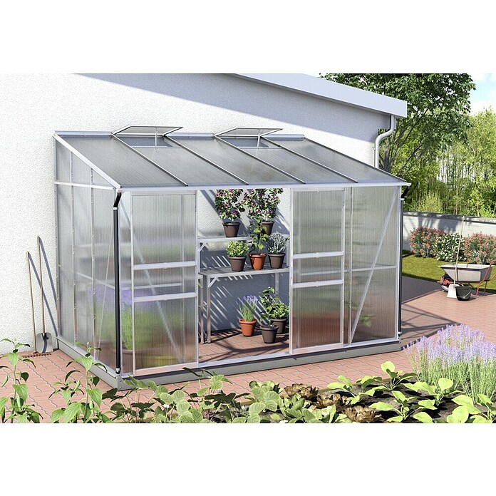Vitavia Gewächshaus (2,01 x 3,24 x 2,21 m, Glasstärke: 4 mm, Aluminium)