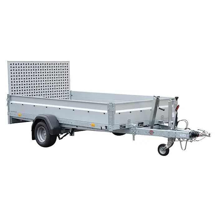 Stema Kippanhänger MU.T O2 13-25-15.1 - Nutzlast: 898 kg, Einachser, Kasteninnenmaß: 251 x 153 cm - Heller, einachsiger Lastenanhänger mit perforierter Heckklappe.