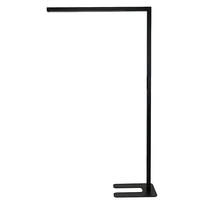 Luxula LED-Stehleuchte - 45 W, Höhe: 194 cm, Schwarz, Neutralweiß - Moderne, schwarze L-förmige Stehleuchte aus Metall mit integrierter LED-Beleuchtung.