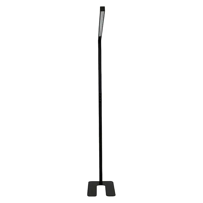 Luxula LED-Stehleuchte - 45 W, Höhe: 194 cm, Schwarz, Neutralweiß - Schwarze LED-Stehleuchte mit nach oben geneigtem Lichtbalken, Bedienelementen am Stiel und stabilem, U-förmigem Fuß.