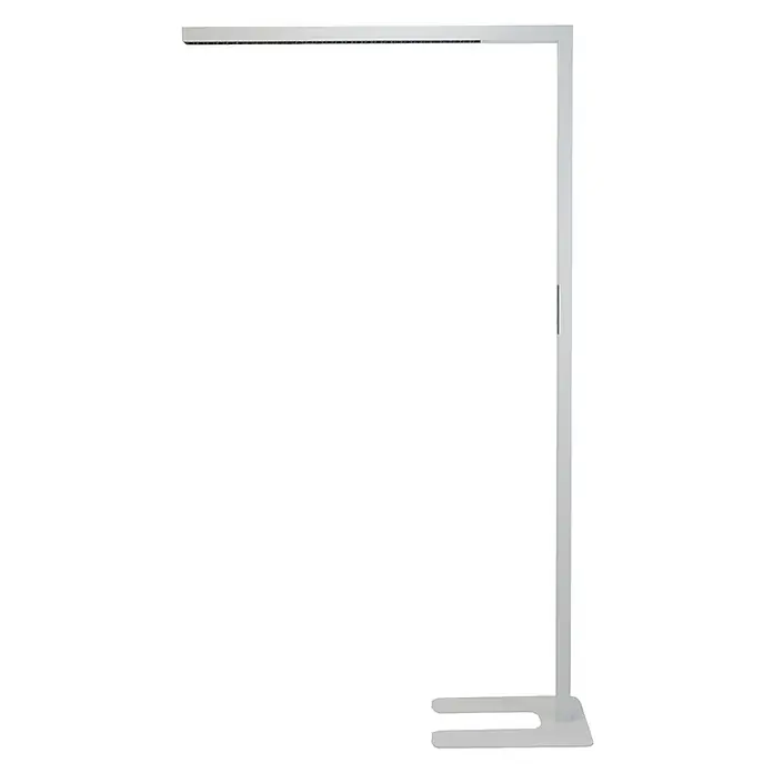 Luxula LED-Stehleuchte - 45 W, Höhe: 194 cm, Weiß, Neutralweiß - Weiße, moderne L-förmige LED-Stehleuchte mit schlankem Rahmen und U-förmigem Fuß.
