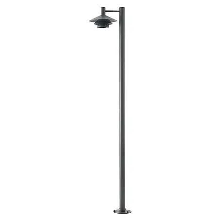 Lucande LED Gartenlaterne für draußen in anthrazit, weiß, Mastleuchte