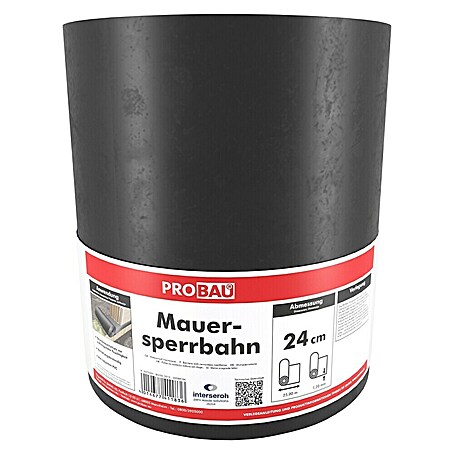 Probau Mauersperrbahn (25 m x 24 cm x 1,2 mm, PVC)