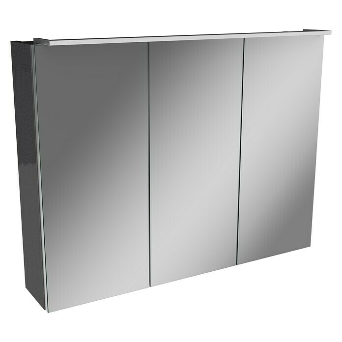 Camargue Stella Led-spiegelkast (b x h: 80 x 68 cm, Met verlichting, Spaanplaat, Grafiet)