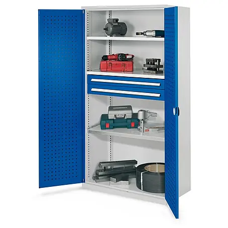 Kappes  Metall-Mehrzweckschrank Schwerlastschränke ohne Mitteltrennwand 1950x1000x600mm Modell 45 Lochplat