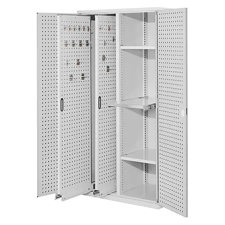 Kappes  Metall-Mehrzweckschrank ®RasterPlan Vertikalschränke 1950x1000x600mm Modell 84 Lochplattentüren