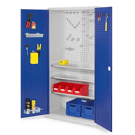 Kappes  Metall-Mehrzweckschrank ®RasterPlan Werkzeugschrank 1950x1000m Modell 6 Tiefe 500mm Lochplattentü