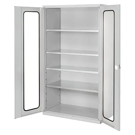 Kappes ®RasterPlan Großvolumenschränke 1950x1130x590mm Sichtfenstertüren Modell 1 lichtgrau