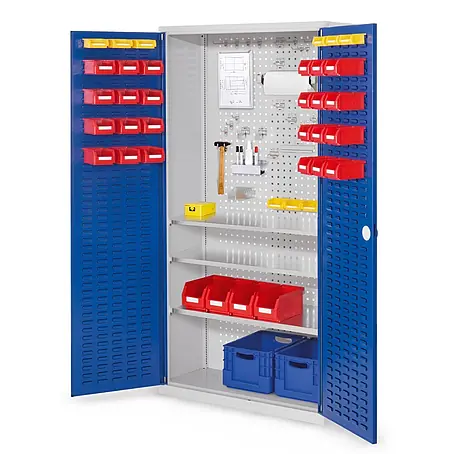 Kappes  Metall-Mehrzweckschrank ®RasterPlan Werkzeugschrank 1950x1000m Modell 6 Tiefe 410mm Schlitzplatten