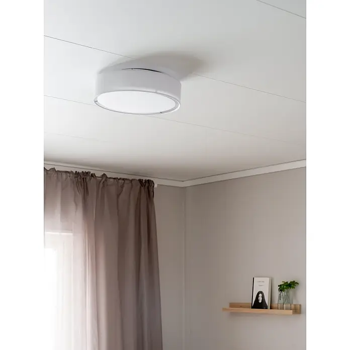 PR Home Deckenleuchte Sam - 25 W, E27 - Weiße runde Deckenleuchte, spendet dem Raum Umgebungslicht.