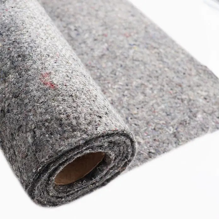 Aquagart Bodenschutzvlies 24m² 500g/m² Teichvlies Teich Schutzvlies -  - Rolle aus recyceltem grauen Filzgewebe, texturiert für Isolierung oder Schutz.