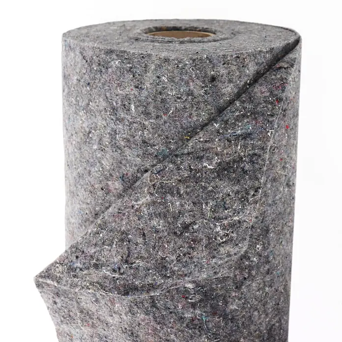 Aquagart Bodenschutzvlies 60m² 300g/m² Teichvlies Teich Schutzvlies -  - Rolle aus grauem Filzschutzvlies mit farbigen Sprenkeln, geeignet als Bodenschutz oder Isolierung.