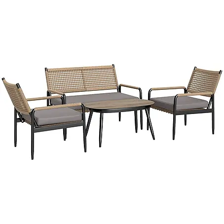Outsunny  Loungemöbel-Set
