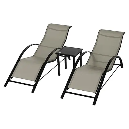 Outsunny  Gartenliegen-Set