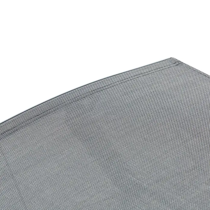 Outsunny Gartenliege - Schwarz, Metall, Rückenlehne verstellbar - Graues Webtextil mit sichtbarer Doppelnaht am Rand.