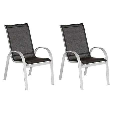 Merxx  Gartenstuhl-Set Amalfi schwarz