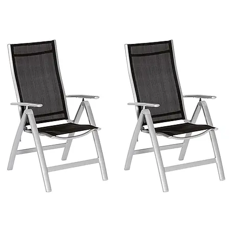 Merxx  Gartenstuhl-Set Carrara schwarz