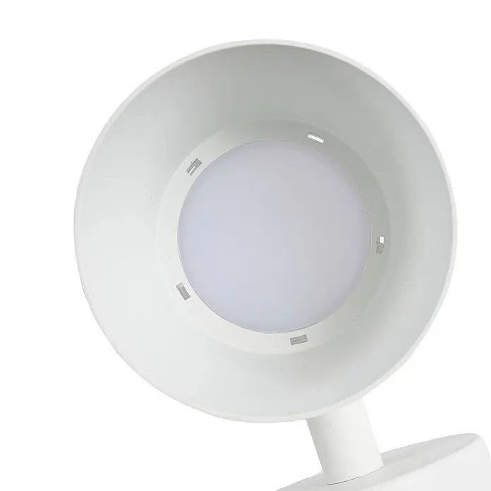 Lucande Außenwandleuchte Meravi - weiß / opal, weiß / opal, IP44 - Weißer LED-Spot mit diffuser Lichtscheibe in einem runden Reflektorgehäuse.