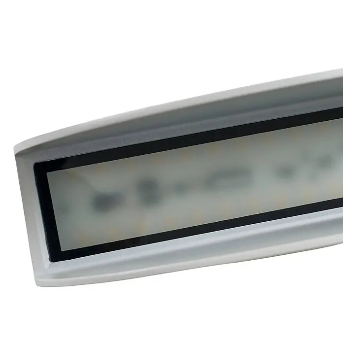 Lucande Außenwandleuchte Advero - alu / grau / zink, alu / grau / zink, IP54 - Silber-graue LED-Lichtschiene mit mattiertem Diffusor.