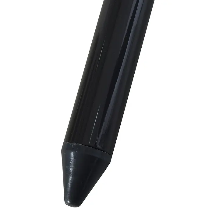 Furnicato Balkonschirm - Cremeweiß - Schwarzer Stylus mit glänzendem Schaft und konischer, texturierter schwarzer Spitze.