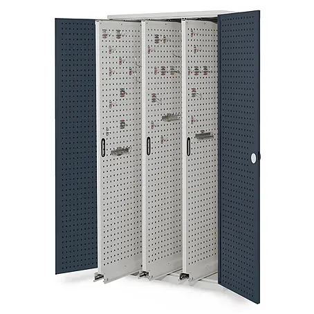 Kappes  Metall-Mehrzweckschrank ®RasterPlan Vertikalschränke 1950x1000x600mm Modell 85 Lochplattentüren