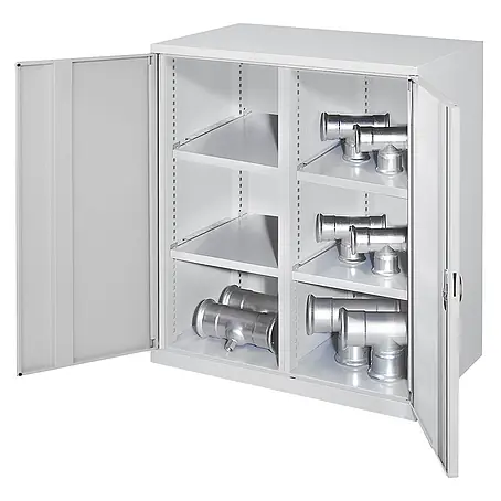 Kappes  Metall-Mehrzweckschrank Schwerlast-Beistellschränke mit Mitteltrennwand 1110x1000x600mm Vollblecht