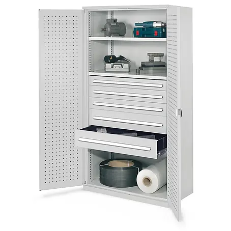 Kappes  Metall-Mehrzweckschrank Schwerlastschränke ohne Mitteltrennwand 1950x1000x600mm Modell 44 Lochplat