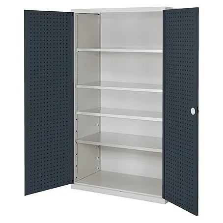 Kappes ®RasterPlan Großvolumenschränke 1950x1130x590mm Lochplattentüren Modell 1 anthrazitgrau