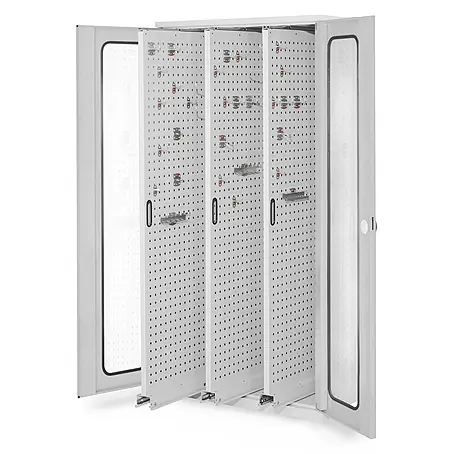 Kappes  Metall-Mehrzweckschrank ®RasterPlan Vertikalschränke 1950x1000x600mm Modell 85 Sichtfenstertüren