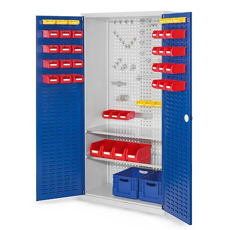 Kappes  Metall-Mehrzweckschrank ®RasterPlan Werkzeugschrank 1950x1000m Modell 5 Tiefe 500mm Schlitzplatten